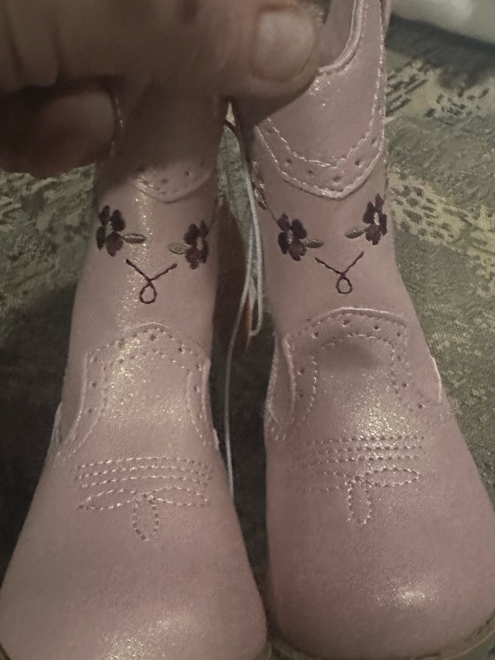 Gymboree Pink Floral Western-Style Girls Boots